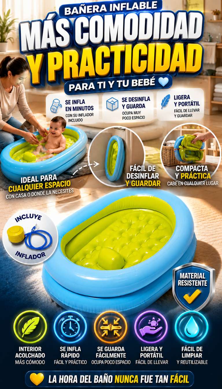 🚿 Práctica para ti, cómoda para tu bebé
