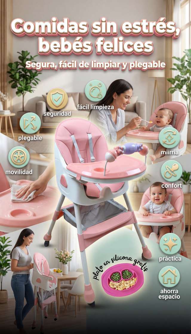 Con esta silla, tu bebé come seguro mientras tú tienes tranquilidad 🎁HOY 40% DE DESCUENTO🎁