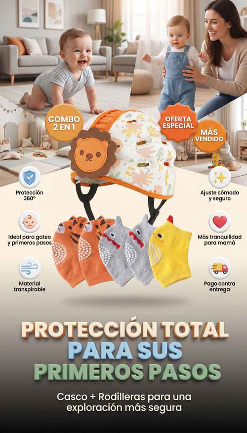 🏆 Protección Total para Cabeza y Rodillas en Cada Paso de Su Aventura
