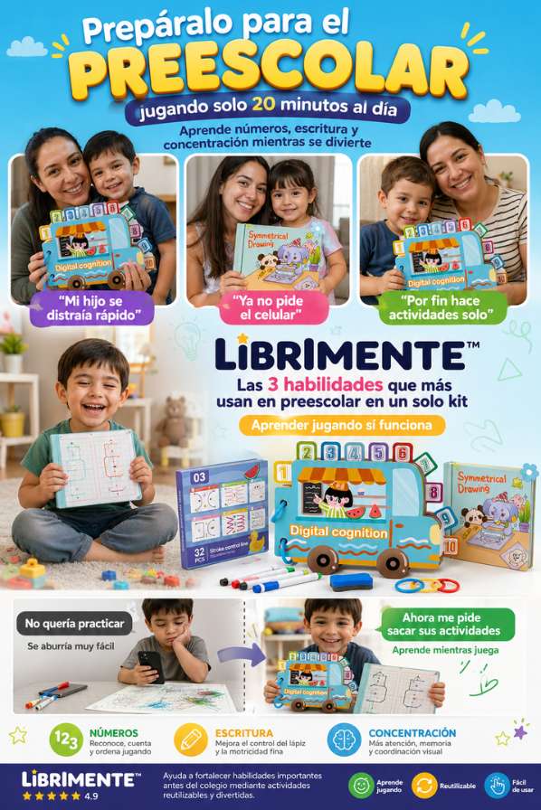 ❤️ Regálale habilidades para toda la vida con libros Montessori reutilizables y divertidos