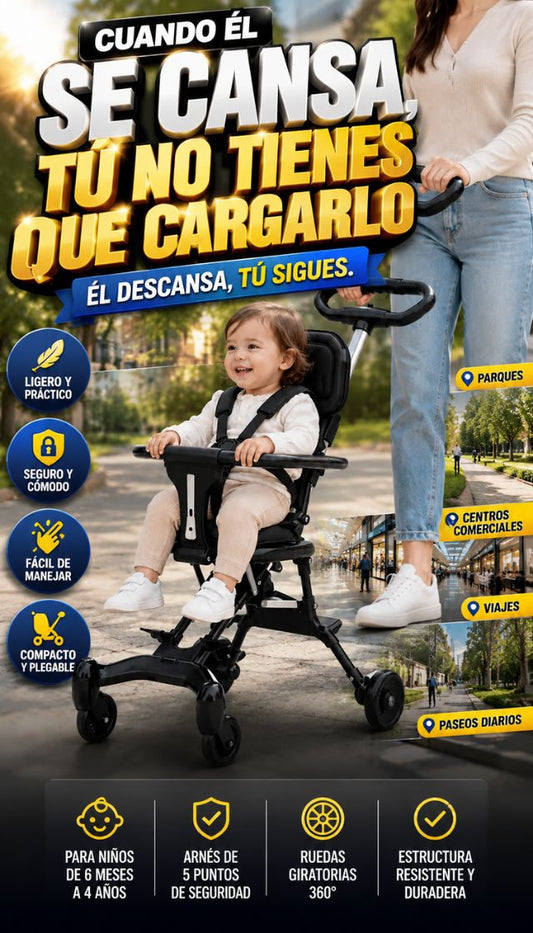 🤩 Parques, centros comerciales o paseos: él descansa, tú sigues sin cargarlo.