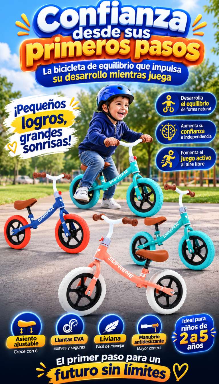 🥰 El mejor regalo no es una bicicleta... es la confianza que construirá en cada recorrido.