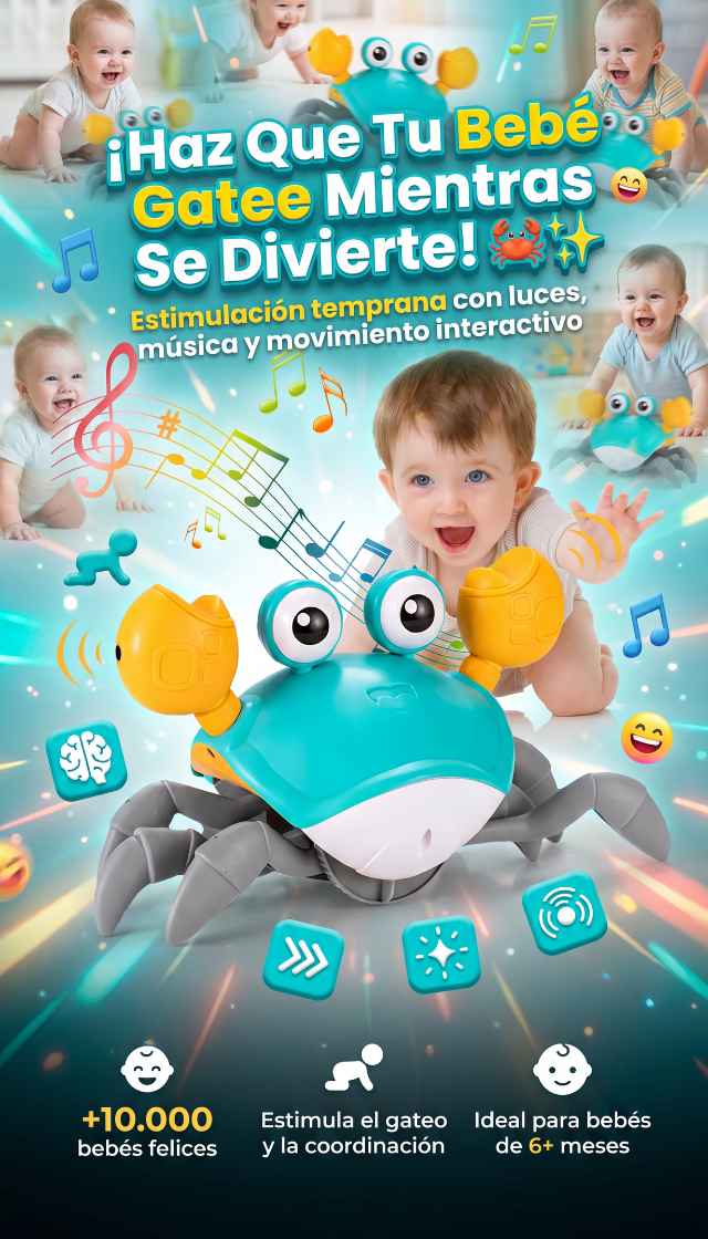 🦀✨ ¡El Cangrejito Que Hace Gatear a Tu Bebé Mientras Se Divierte!