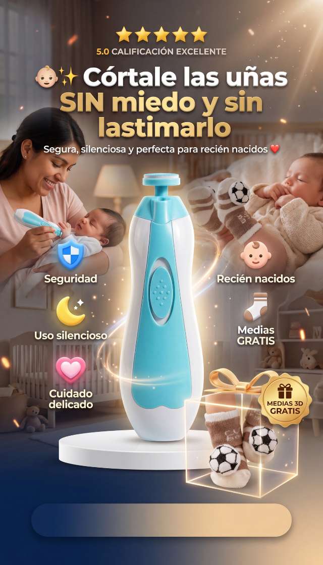 🎁 Llévate la lima eléctrica + medias 3D GRATIS para tu bebé 💖